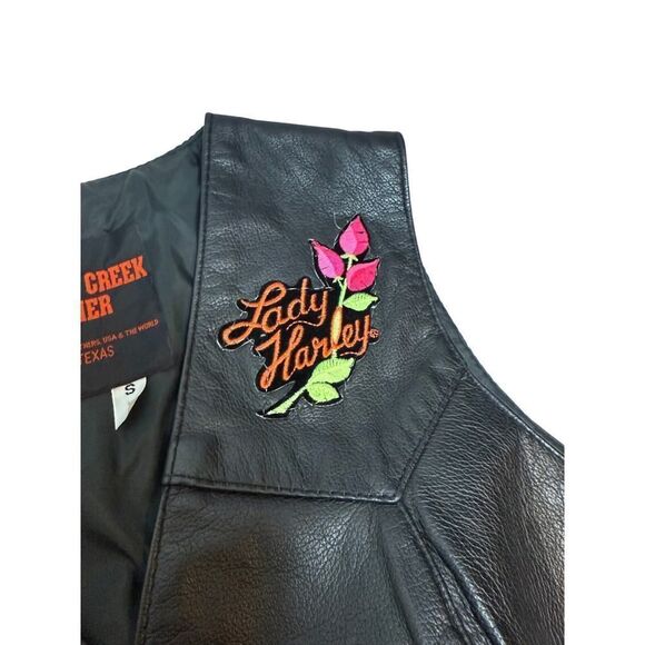 Antelope Creek Leather Lady Harley Vest Women’s Sz. S - Picture 4 of 9